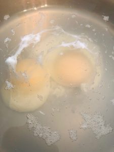 Pochierte Eier